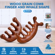 Sandalwood Massage Comb for Head & Scalp - Meridian Scraping, Stress Relief, Dredging Tool for Men &