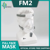 BMC FM2 CPAP Full Face Mask Auto CPAP BiPAP Mask With Free Headgear White for Sleep Apnea OSAHS OSAS Snoring People Connected S10