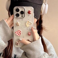 3D Heart Mesh Star Button Phone Case For OPPO A5X A5i A3X A3 Pro A79 A98 A76 A96 A74 A78 A60 A58 A93