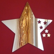 Acrylic Mirror SILVER STAR SHAPE / STAR SHAPE Mirror