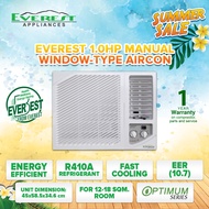 EVEREST - ETM10WDR2-HF -Window Type Manual Aircon with Healthy Air Filter 1.0 HP