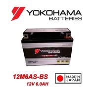 12M6AS-BS ( YB6.5L-BS ) BATTERY GEL YOKOHAMA MODENAS KRISS MR2 / DEMAK DTM150 / DTM200 / DZM200 MOTORCYCLE IRONMAN