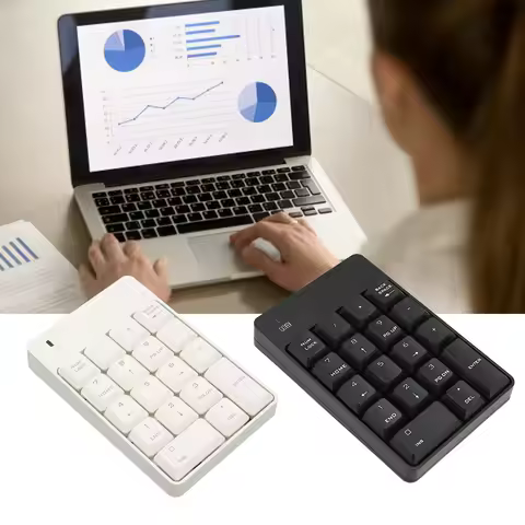 Number Keypad Numeric Keypad SK 51AG 2.4G Wireless 18 Keys Soft Press Touch USB Number Pad for Home 