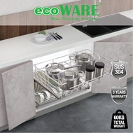 ecoWARE Multi Function Pull Out Basket With Undermount Slide (SUS304)