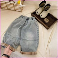 YT2 Children's Soft Jeans Spring and Autumn Cartoon Baby All-match Trousers YT2