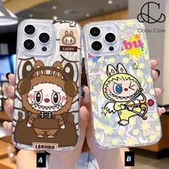 MZC4 CASE FEATHER HOLOGRAM LABUBU MOTIF OPPO A3X A3 PRO A3 A15 A15S A16 A16S A16K A16E A1K A11K A12 