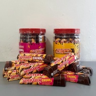 SILVERQUEEN CHUNKY BAR MINI DALAM JAR CASHEW / ALMOND 1 KARTON ISI 6 TOPLES