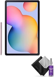 SAMSUNG Galaxy Tab S6 Lite 10.4" 64GB WiFi Android Tablet w/S Pen Included, Dual Speakers, Long Lasting Battery, SM-P610NZIAXAR, Chiffon Rose &amp; Bundle with Swanky Cables Cleaning Kit