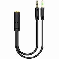 DDEFG Headset MP4 AUX Adapter Stereo 2 in 1 Jack 3.5mm Male To Female Audio Cable Y Splitter Cable