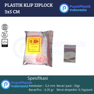 3X5 Ziplock Zipper Plastic Clips Size 3X5 cm @100 Sheets