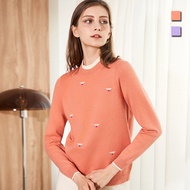 [TOWNWEAR TOWNWEAR] Fake Two-Piece Embroidered Knit Top 2 Colors