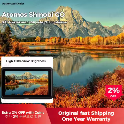 Compact On-Camera 5.2" Touchscreen Monitor Atomos Shinobi GO 5.2" Touchscreen 1500nit 4K HDR Support