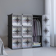 FlowerBlack 9 cube Black DIY Multipurpose Wardrobe Cabinet Clothes Storage Organizer Almari Rak