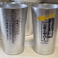 Japan Suntory Beer Mug Pattern Hammer Pattern Mug Freezer Cooling Mug Japanese Style Cooling Aluminu