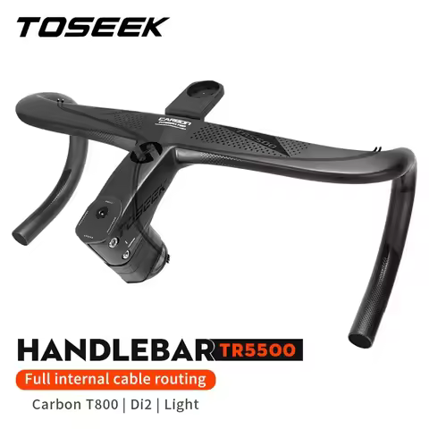TOSEEK TR5500 T800 Carbon Bicycle Handlebar Road Bike Integrated Handlebar Di2 With Computer Holder 