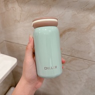 Diller Bell แก้วน้ำอุ่นแบบพกพาขนาดเล็กสำหรับผู้ชายและผู้หญิง แก้วน้ำชาแบบถือได้สำหรับนักเรียน