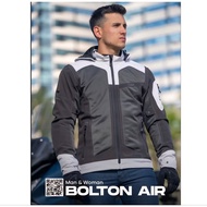 LS2 BOLTON AIR JACKET GREEN GREY (WATERPROOF)