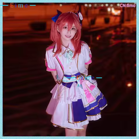 Minato Aqua Hoshimachi Suisei Nakiri Ayame Cosplay Costume 4th Anniversary Dancing Dress All Members