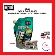 UPOL /U-POL Extra Gold Multi, Multi-Functional Polyester Filler 880ml including Hardener, Car Body Repair Filler Putty