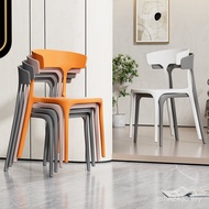 Red European Style Backrest Chair Dining Chair Net Modern Household Leisure Plastic Dining Table Cha