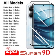 2ชิ้น ฟิล์มกระจกนิรภัยคุณภาพสูง 9D ครอบคลุมเต็มพื้นที่หน้าจอ ความละเอียดสูง กาวเต็มพื้นที่ 2.5D 9H ป