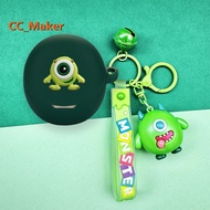 For OPPO Enco Air3s Case Cute Monster University Keychain Pendant OPPO Enco Air3 Silicone Soft Case Cartoon Mario OPPO Enco Air3 Shockproof Case Protective Cover