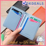 OKDSHOP Card , Multi-card Slot Solid Color Card Holder, Universal PU Leather ID package Men Women
