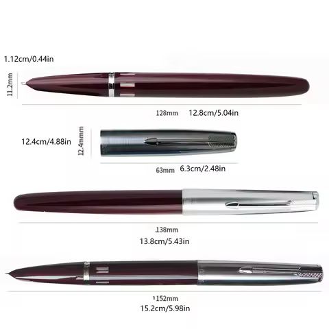 1Pc Deep Brown 138mm Wing Sung 601 Steel Cap Vacumatic Fountain Pen F Nib 0.5mm Ink Pen