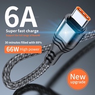 6A Type C Auto Power Off Auto Disconnect Cut Off Super Fast Charging Type C Data Cable 1m