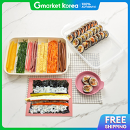 EASY&FREE | Easy Free Gimbap Ingredient Storage Container Gimbap Rolling Pastel Plates 3-Piece Set