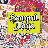 100 designs 10pcs Sampul Raya kucing cat bunga floral family butterfly doodle masjid hijabista  dina