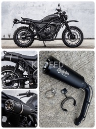 ท่อสูตร Slip on สีดำล้วน Diabolus สำหรับ Honda CL 300