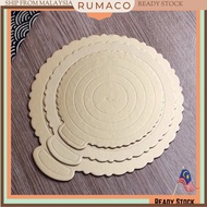 Cake base 6 8 10 inch square hard paper gold