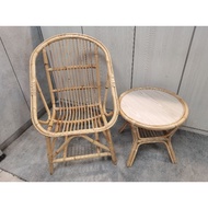 [The Rattan House] Rectangle rattan chair/ Resting chair/ Rattan Chair for Cafe/ Kerusi Rotan
