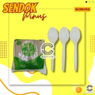 [100PCS] Pine ECONOMIC PLASTIC TABLE SPOONS