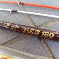 Daiwa 早舟180 玻璃纖維釣竿，附替換竿梢（二手）