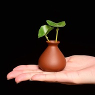Embellish Life Tea Pet Small Vase Ornaments Premium Can Raise Mini Zen Purple Clay Handmade Tea Craf