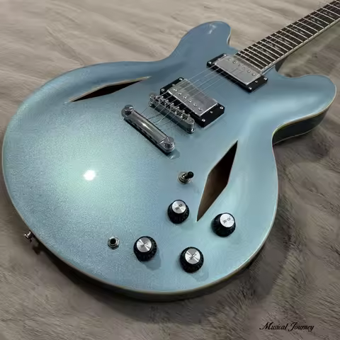 For Metallic Blue DG335 Electric Guitar In Stock | Sparkle Metallic Blue Finish, Classic DG335 Style