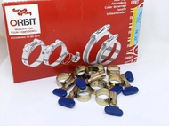 ORBIT เข็มขัดรัดท่อ หางปลา มือบิด เหล็กชุบซิงค์ กิ๊บรัดสายยาง เข็มขัดรัดสายยาง (ยกกล่อง สุดคุ้ม)