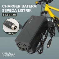 JNENCONN Electric Bike Scooter Battery Charger Adapter RCA 54.6V 3A - 48V3A
