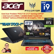 #AP371 USED ACER PREDATOR PH317 Helios intel i9-11900H 16GBD4 512GB SSD NVIDIA RTX3070 RTX 3070 8G 1