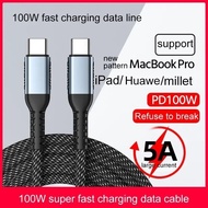 2-head charging cable Type C to Type C 100W 480Mbps - PD 2.0 fast charging - QC 3.0 - 2m long - Supe