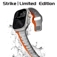 Ultra Strike硅胶表带运动替换表带，兼容表带 Watch Ultra2 49mm 45mm 44mm 41mm 38 40mm iWatch Series 9 8 7 6 5 4 3 2 S