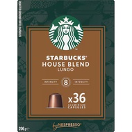 กาแฟสตาร์บัคส์ โดยเนสเพรสโซ เฮ้าส์เบลนด์ 36 แคปซูล/Starbucks by Nespresso House Blend Coffee Pods 36