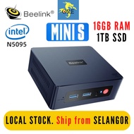 Beelink Mini S Windows Mini PC 16GB DDR4 RAM 1TB SSD Computer CPU Desktop PC Gaming PC Murah WiFi