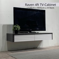 [ Ready to Install ] Raven 4 ft TV Cabinet/Study Desk - Kabinet TV - Simple design/ Wall TV cabinet/