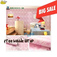 Wallpaper Stiker Dinding Bahan PVC Anti Air / Wallpaper kamar Tidur