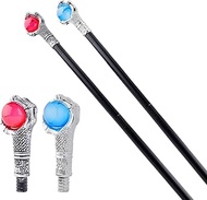 arricraft Pack of 2 Halloween Walking Stick Ghhost Claw with 4 Pieces Plastic Ball Magic Wands Wizar