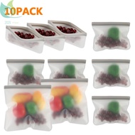10pcs Reusable Food Storage Bags Leakproof Food Bags Lunch Bag Reusable Gallon Freezer Bags SHOPQJC4