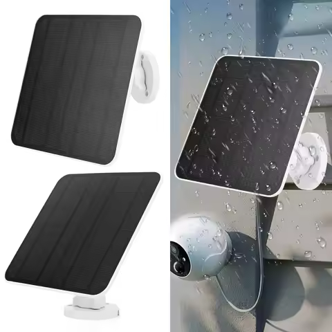 5V 6W Solar Panel IP65 Waterproof Camera Solar Panel Micro USB & USB-C Port 360°Adjustable Mounting